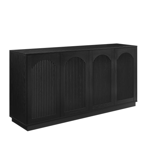 Modern 64 inch TV Stand with Magnetic Doors and Adjustable Storage