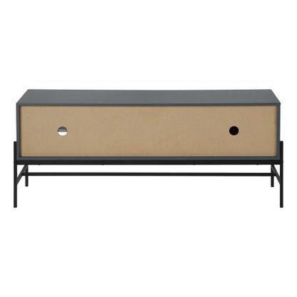 Grey 60 inch TV Stand with Storage Cabinet and Open Shelf
