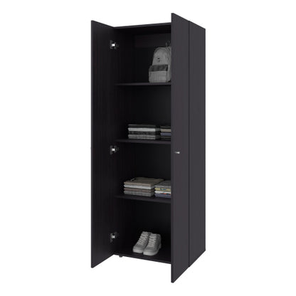 Armoire 66.9" H, 2 Doors, 4 Shelves, Black Wengue - Bedroom