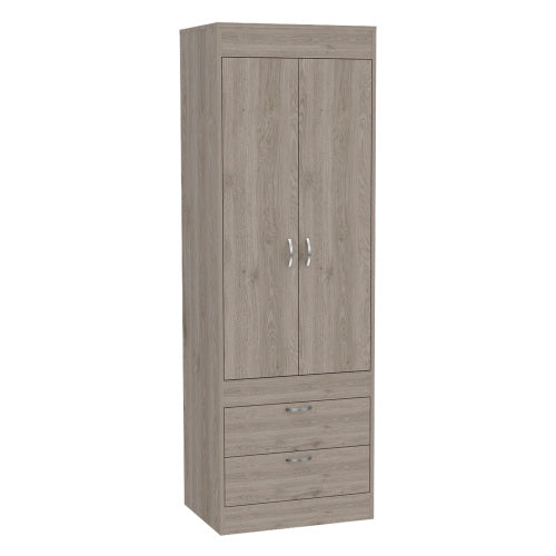 2-Door Armoire Light Gray