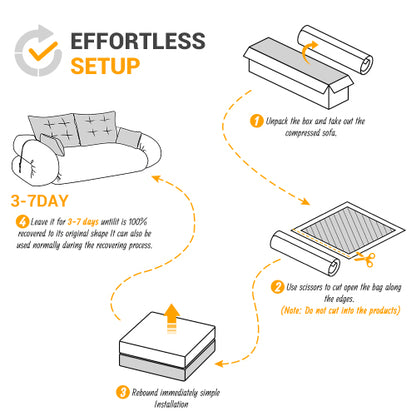 Grey 78.7 inch  Sherpa Fleece 3-in-1 Foldable Convertible Floor Sofa Bed