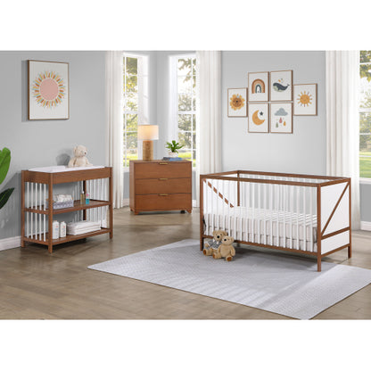3-in-1 Crib in Walnut/White