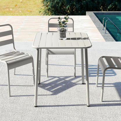 Sera square table outdoor courtyard table villa open air dining table waterproof table retro American modern simple balcony table coffee table