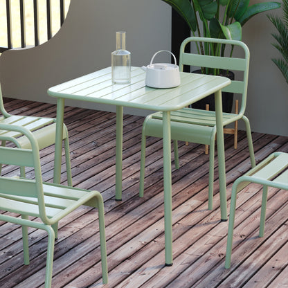 Sera square table (green) outdoor courtyard table villa open air dining table waterproof table retro American modern simple balcony table coffee table