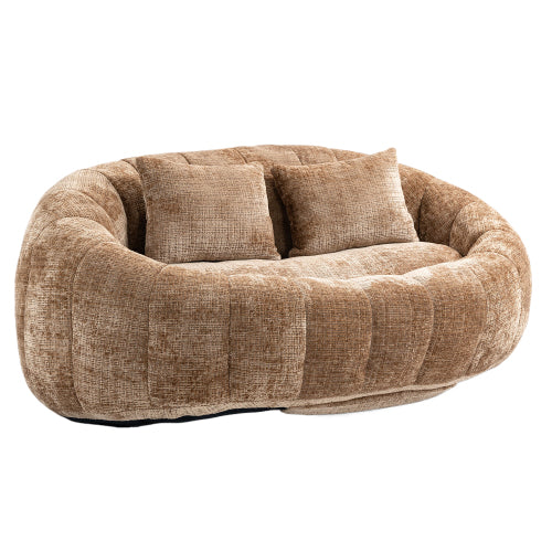 Bean Bag sofa Lazy Sofa Durable Comfort Lounger High Back Bean Bag Chair Couch for Adults and Kids, Indoor & Outdoor, Accent Floor Soft Lounge Chair (Coffee chenille)