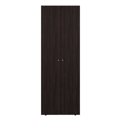 Armoire, 2 Doors, 4 Shelves, Walnut / Black Wengue