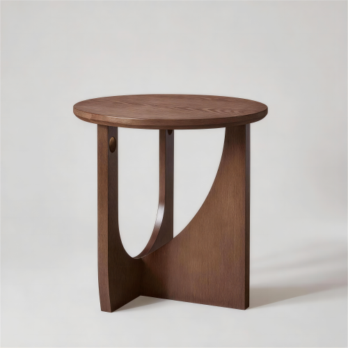 100% Solid Wood Side Table Natural Round End Table Rustic Accent Furniture