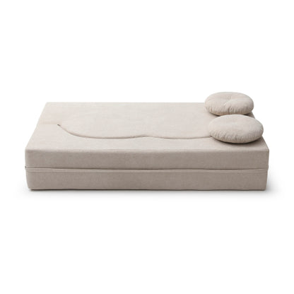 Khaki TwinSize Folding Floor SofaBed Futon Loveseat,No Assembly