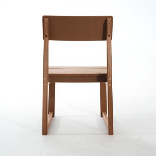 2-Pack Brown HDPE outdoor & garden backres Modernist Designt chairs