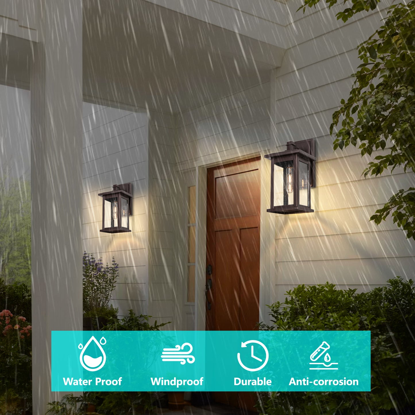 1-Light Oil Rubbed Bronze not Motion Sensing Outdoor Hardwired Wall Lantern Sconce with No Bulbs Included