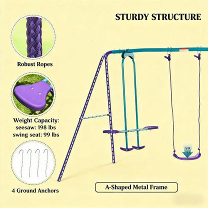 Outdoor Swing Set,Metal Swing Set