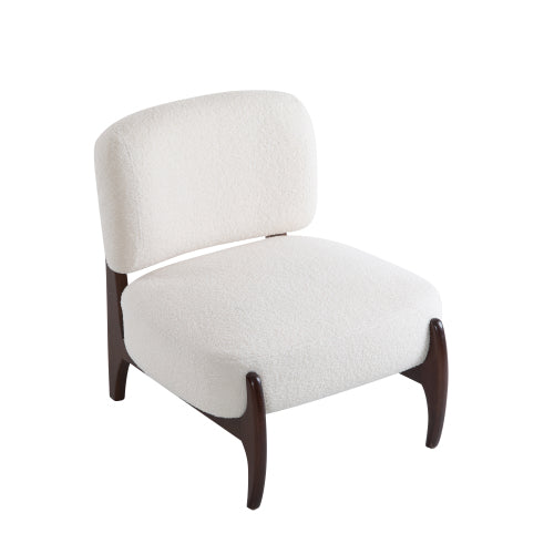 25.5inch Modern Boucle Lounge Chair with Solid Wood Frame, Soft and Durable Boucle Upholstery, Perfect for Living Room