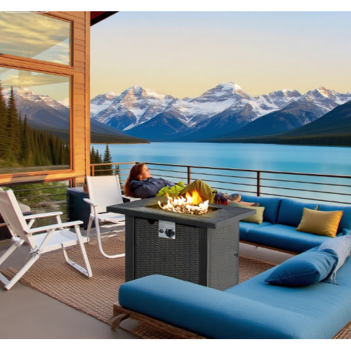 Outdoor Propane Gas Fire Pit Table
