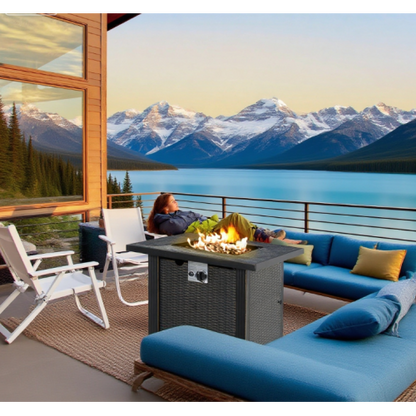 Outdoor Propane Gas Fire Pit Table