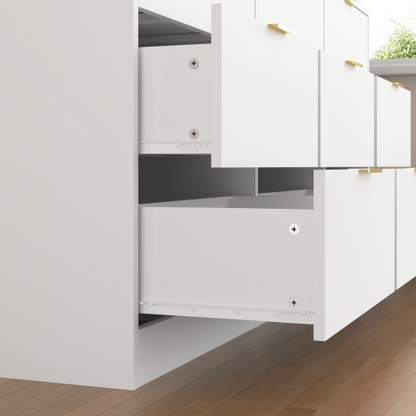 White 9 Drawer Dresser, 63" Large Deep Chest of Drawers, Wooden Dresser Storage Cabinet with 9 Drawers for Bedroom, Long Dressers for Living Room, Hallway