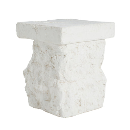 Talia Outdoor Patio Modern Artistry MGO Side Table, White