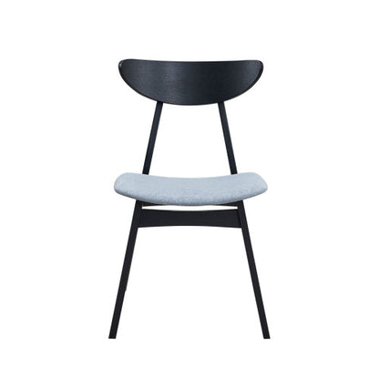 Set of 2 Baby Upholstered Wooden Dining Side Chairs, Solid Rubber Wood Frame for Dining Room & Restaurant