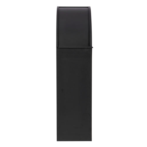 Arched 4-Shelf Tall Wood Bookcase Open Display Storage Shelf Black