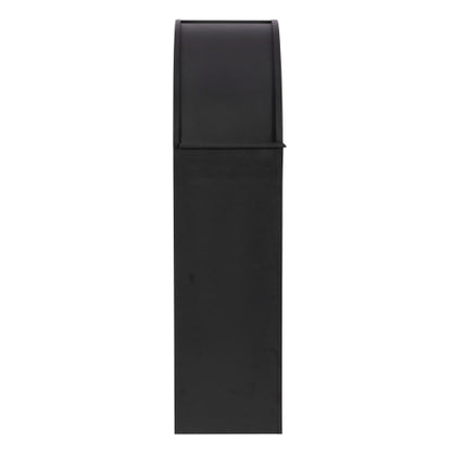 Arched 4-Shelf Tall Wood Bookcase Open Display Storage Shelf Black