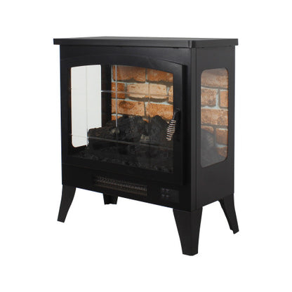 21 inchThree-sided Freestanding Electric Fireplace Stove heater with 3D Flame effect with remote control