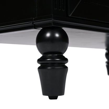 36" Bathroom Vanity with Sink, Black Bathroom Cabinet with Drawers, Solid Frame and MDF Board, One Package