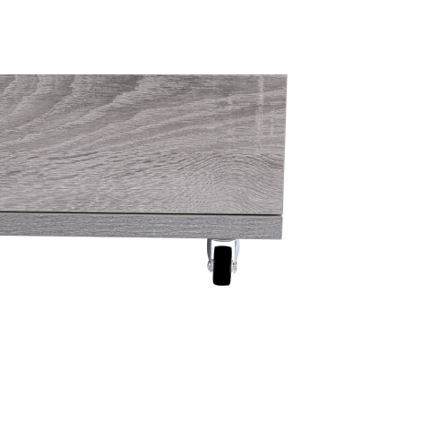 Gray 5-Drawer Dresser with Wheels – Modern Storage Cabinet