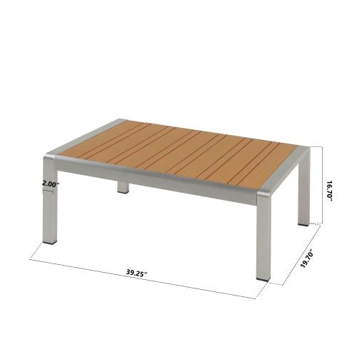 Cora Outdoor Aluminum Coffee Table