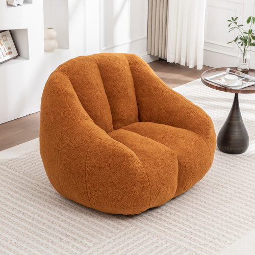 Faux-Fur Tufted Memory-Foam Bean-Bag Chair with Filler 37.4 inch x33.9 inch x32.3 inch  for Dorm Apartment Living-Room