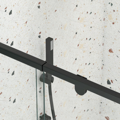 38-42" W x 71" H Piovt Swing Glass Shower Door,Pivot Frame Sliding Shower Door with 1/4"(6mm) Clear SGCC Tempered Glass,Matte Black Finish Shower Doors,Reversible Installation