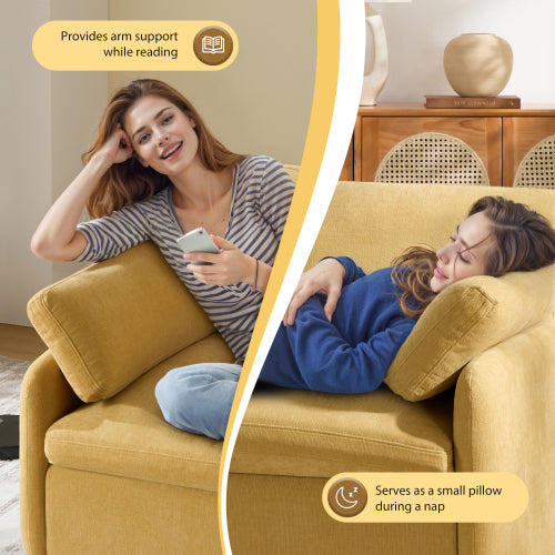 50*43" Oversized Chenille Single Sofa Chair, Wide and Deep Seat Accent Chair, Modern Upholstered Comfy Armchair, Couch Lounge with Pillows for Living Room&Apartment