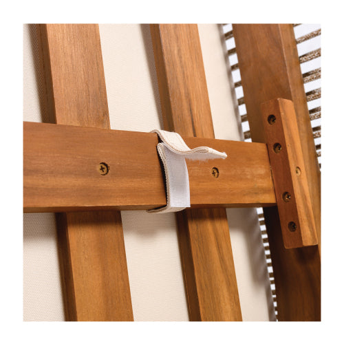 Premium Acacia Wood Outdoor Club Chair, Curved Tub Design with Woven Rope Accents, Water-Resistant Cushions, All-Weather Slat Construction