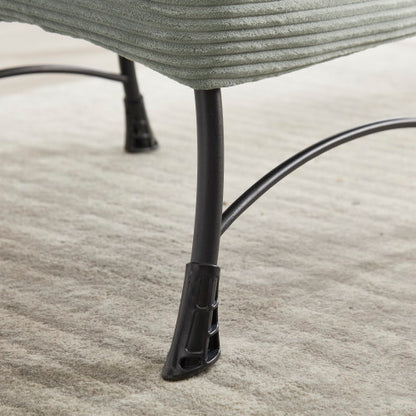 Lazy Chair with Ottoman, Modern Lounge Accent Chair with Armrests and a Side Pocket