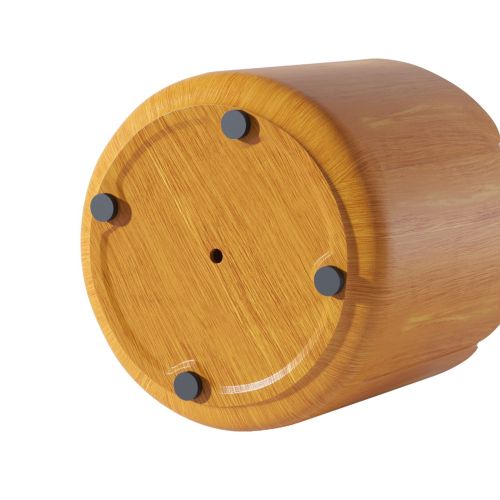 19.29"H Round Outdoor Indoor Side Table, Modern Wood Grain Patio Garden Stool, Sturdy MGO (Magnesium Oxide) Waterproof, No-Assembly Table for Patio, Garden, Backyard, Living Room (Wood Color)