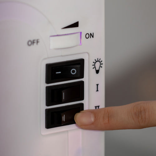 HOMCOM 18" Electric Fireplace Stove, Freestanding Fireplace Heater with Realistic LED Flame, Adjustable Temperature, Overheat Protection, 750W/1500W, White