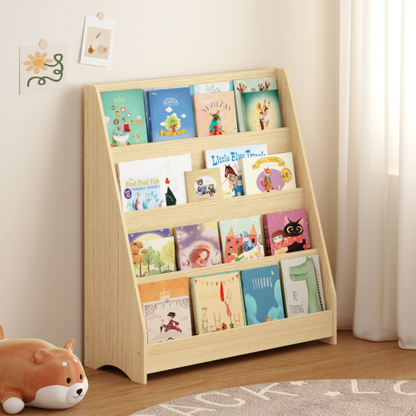 4-Tier Kids Bookshelf Display Shelf for Bedroom and Playroom