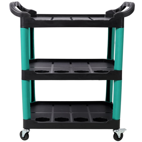 3 Tier Rolling Auto Detail Cart With Wheels,Car Wash Organizer for Detailers Garage, Workshop, Repair Shop, Storage Tool, Green&Black