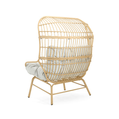 Palos Outdoor Wicker Loveseat - Light Brown