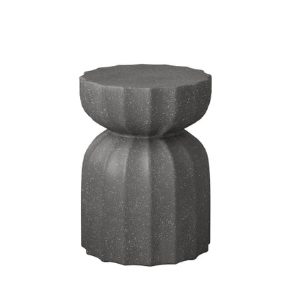 13" Modern Outdoor and Indoor Waterproof Coffee Table and Side Table Set, Durable MgO Cement Design, Suitable For Patio, Garden, Backyard and Living Room, Grey, 2PC