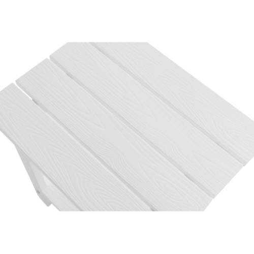 A wooden-textured imitation wood side table, simple yet with a rich texture. It comes with a small tabletop and is suitable for outdoor picnics. white