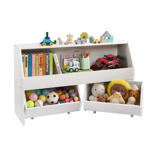 Wooden Toy Storage Organizer with Drawers for Kids Bedroom
