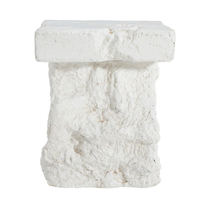 Talia Outdoor Patio Modern Artistry MGO Side Table, White