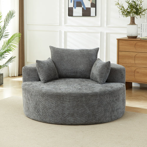 55 inch L Chenille Sponge Single Sleeper Chair, No Assembly