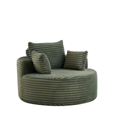 50"L Corduroy Sponge single sofa,No Assembly Required,Fluffy Modern Sleeper Chair for Living room, Bedroom, Lounge and Projection Room(Not a swivel chair.)