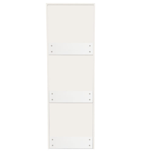4-Tier Freestanding Pull-Out Door Bookcase Mobile Storage Cabinet with Wheels for Home Office Bedroom