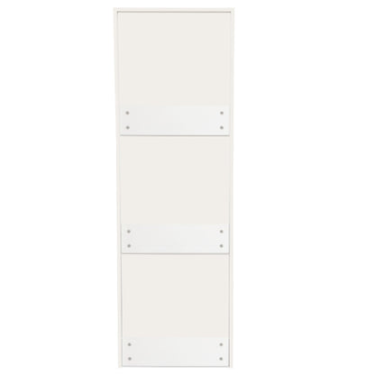 4-Tier Freestanding Pull-Out Door Bookcase Mobile Storage Cabinet with Wheels for Home Office Bedroom