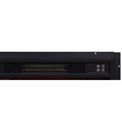 Electric Fireplace Insert 23" 1400W 120V ,Equipped with remote control, ultra thin heater with log set & realistic flame - BLACK