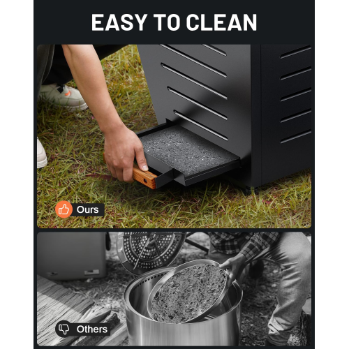 25 Inch Smokeless Fire Pit Stainless Steel Wood Burning Fireplace Portable Outdoor