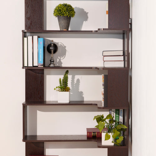 90cm Freestanding Corner Bookshelf with Anti-Tip Design
