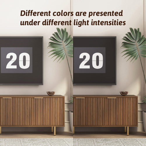 68 Inch wood Fluted MDF TV Stand with Gold Metal Legs 4 Storage Cabinets for 55+ Inch TV