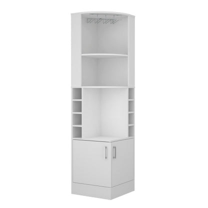 Corner Bar Cabinet - White